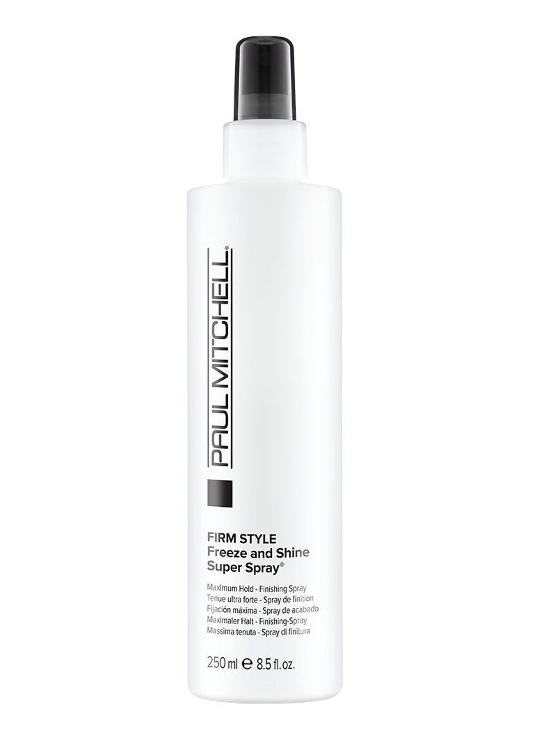 Paul Mitchell Freeze and Shine Hairspray, Powerful Hold + Shine, For Coarse Hair, 8.5 fl oz