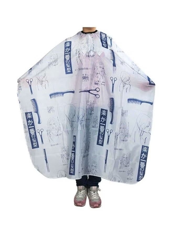Waterproof Hairdressing Apron White/Blue
