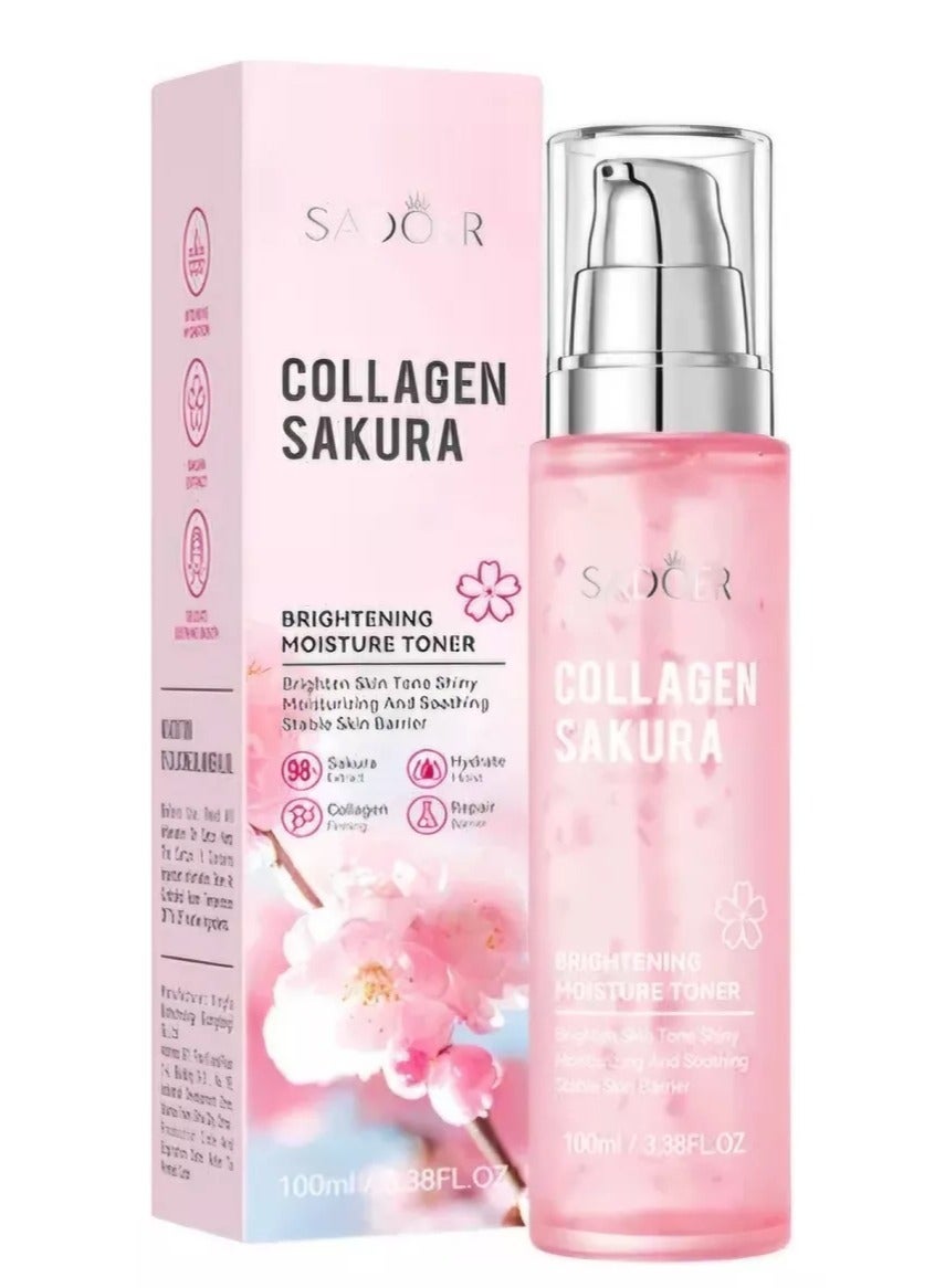 SADOER Collagen Sakura Soothing Skin Whitening Lotion Brightening Moisture Skin Care Face Lotion