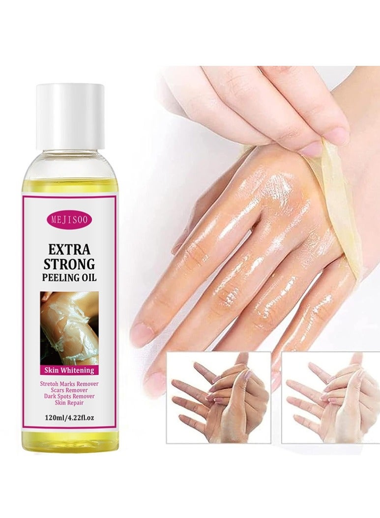 Yellow Peeling Oil 120ml Super Strength Dead Skin Remover Skin Moisturizing Hydrating Butter Peeling Remove Dead Skin and Calluses on Feet and Hand Dark Spot Peeling Oil
