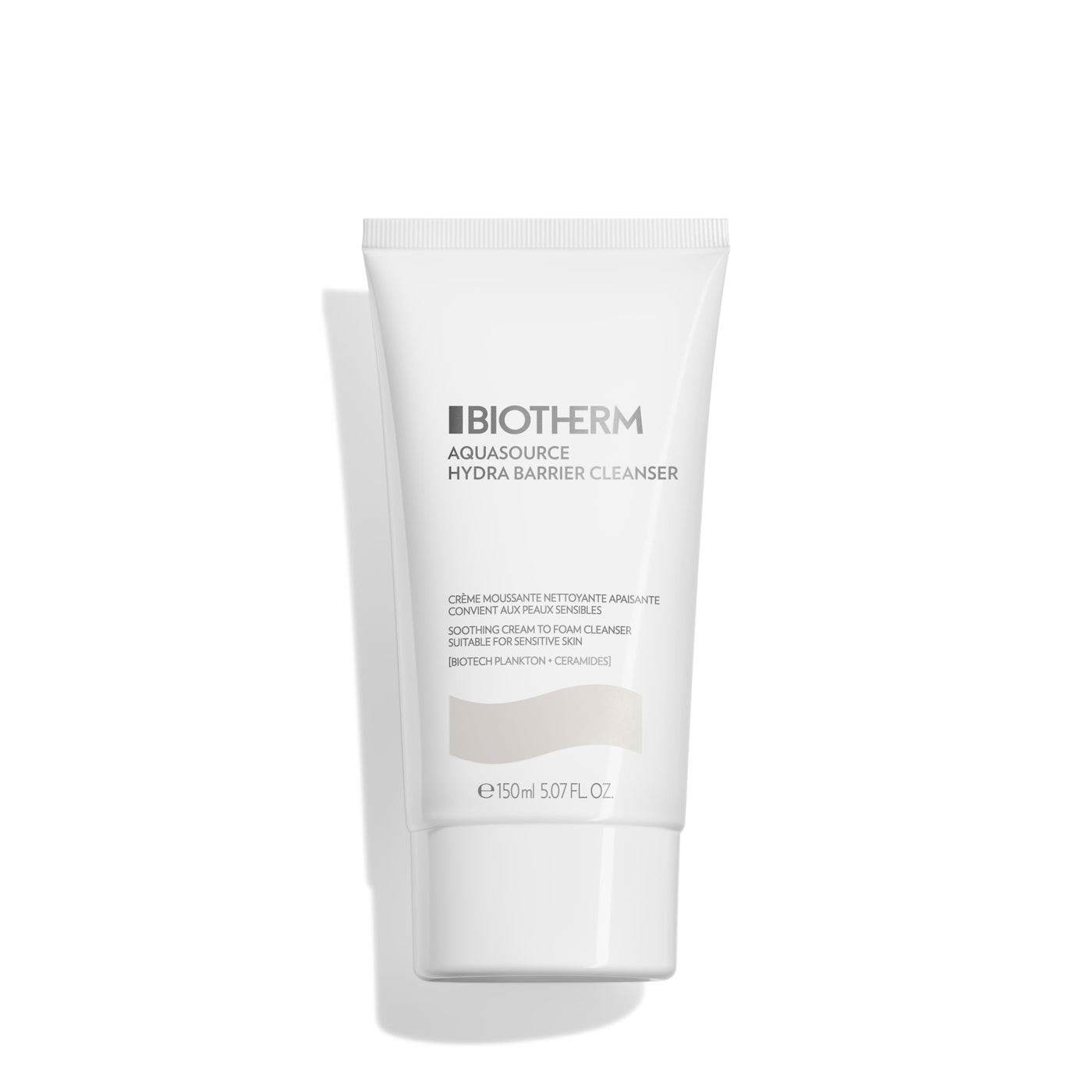 Biotherm Aquasource Hydra Barrier Cleanser To Soothe And Strengthen The Skin Barrier From The Very First Use, With Biotech Plankton, Bio-Ceramides, And Vitamin B3, 5.1 Fl.Oz.