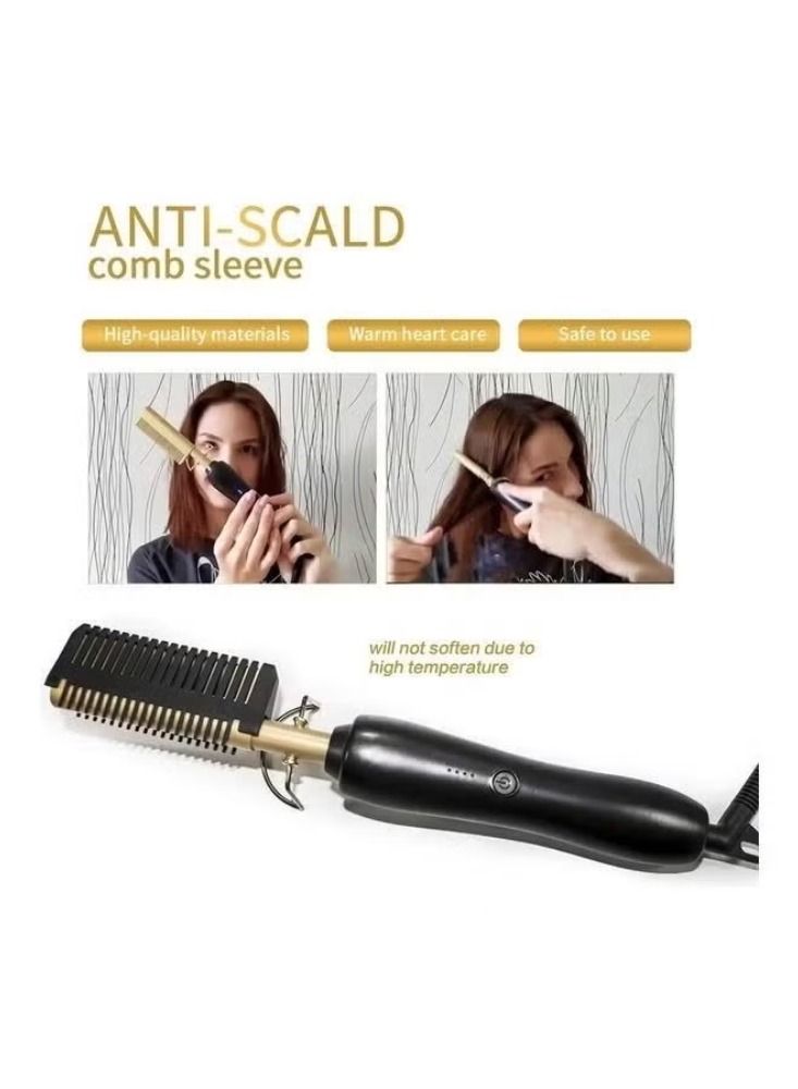 Electric Straightening Comb Black