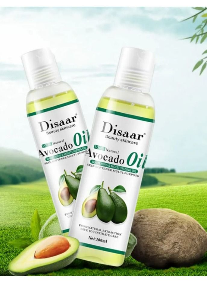 Moisturizing Nourihsing Avocado Oil Organic Whitening Body Spa Essential Oil 2 pcs 2*100 ml