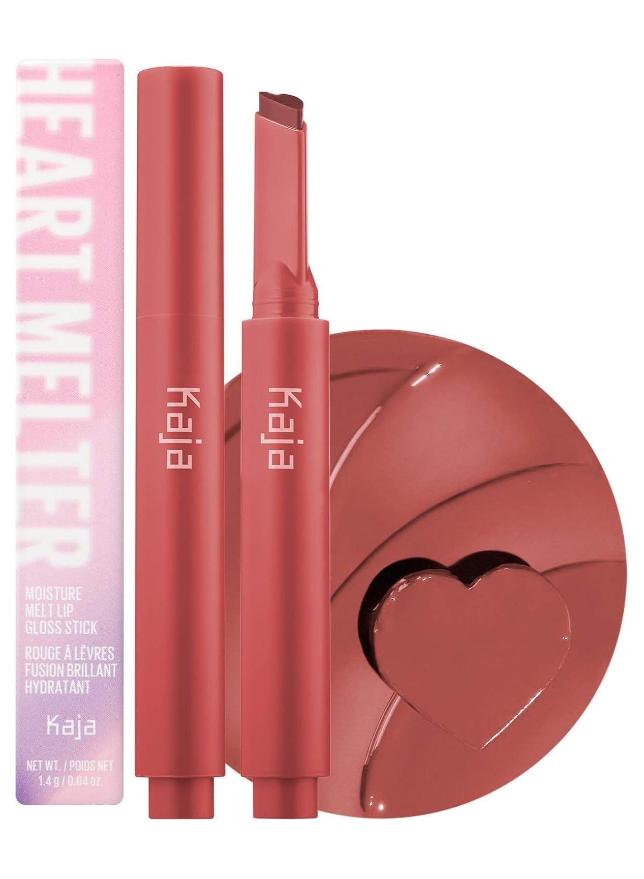 Heart Melter Lip Gloss – Crazy 4U- High-Shine Soft Rosy Mauve Gloss Stick with Moisturizing Oils, Lightweight Non-Sticky Vegan K-Beauty Lip Color,0.04 Oz