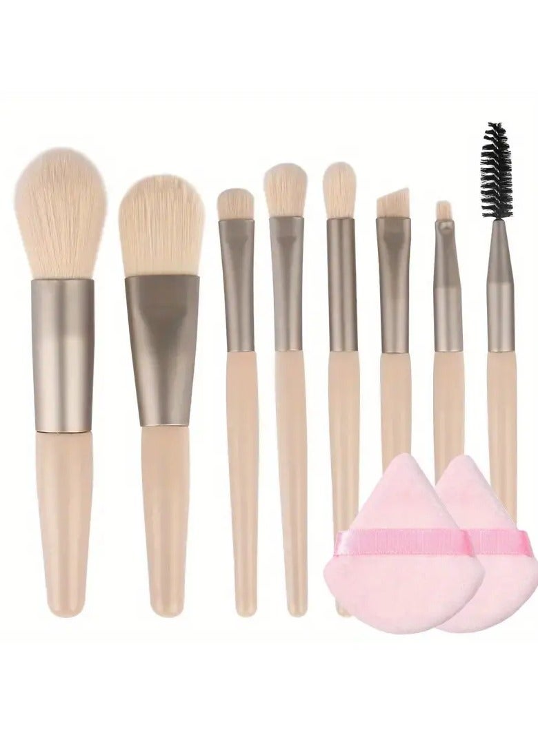 8Pcs Professional Make Up Brush Set Including Powder Brush Eyeshadow Brush Highlighter Brush And Other Makeup Tools