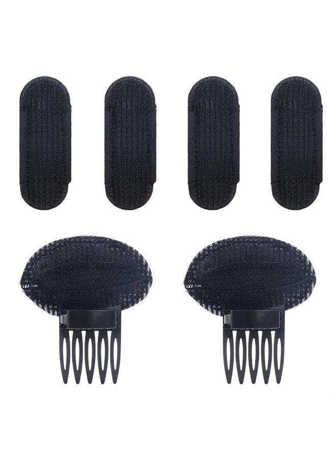 6 Pcs Volume Hair Base Set Puff Hair Head Cushion Styling Insert Braid Tool Invisible Fluffy Hair Pad Bump up Comb Clip Sponge Bun Hair Pad Fluffy Hairstyle Tools Accessories for Women Girl