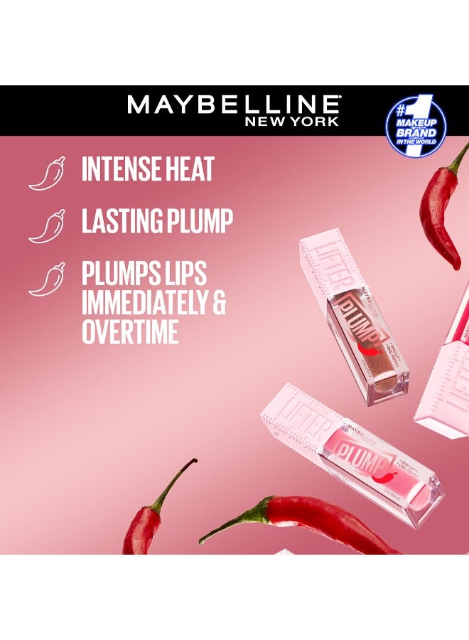 MAYBELLINE LIFTER PLUMP PLUMPING LIP GLOSS WITH CHILI PEPPER, INTENSE HYDRATION & LASTING PLUMP, 001 BLUSH BLAZE - image 3