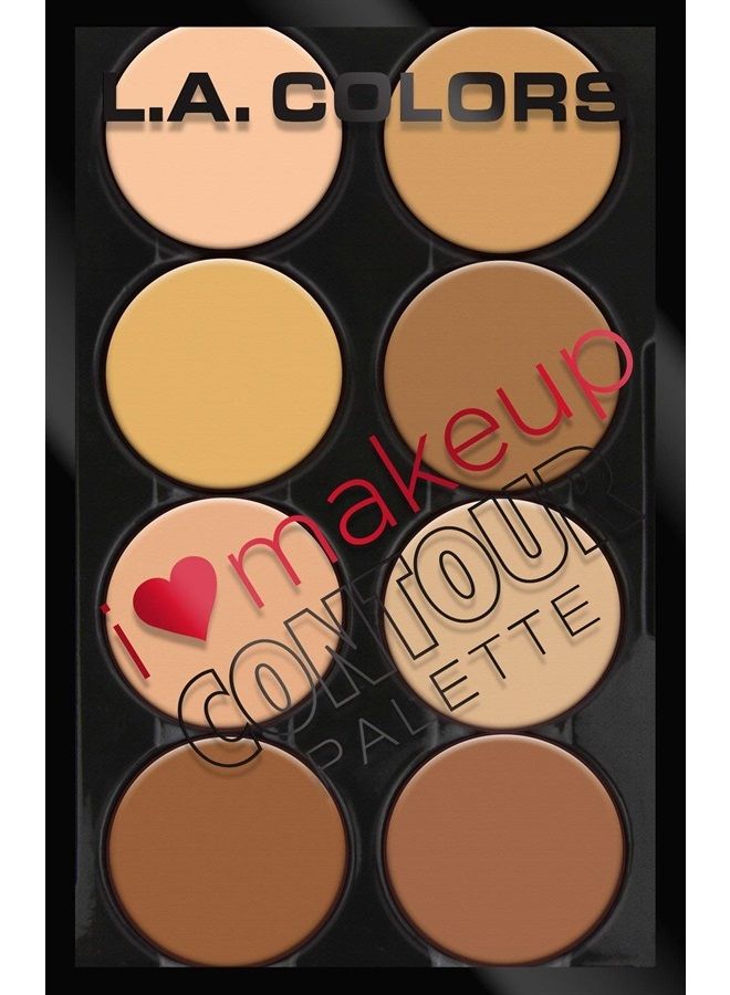 L.A. Colors I Heart Makeup Contour Palette, Light to Medium, 1.04 Ounce