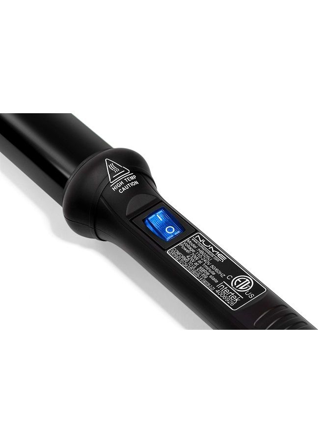 Classic Ceramic Curling Wand - Tourmaline 32mm Barrel Hair Curler, Negative Ion Conditioning, Far Infrared Heat - All Hair Types - Black