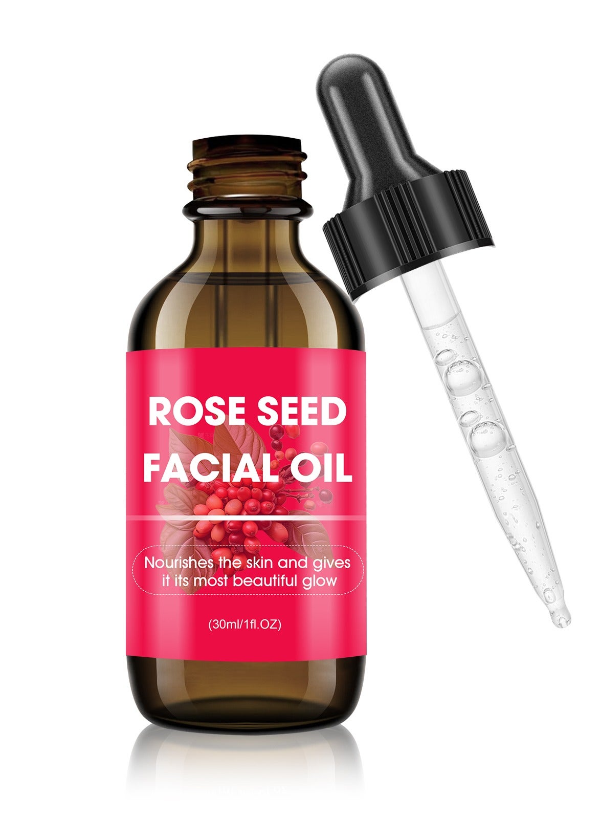 Selirxy ​Rosehip Facial Oil 30ml - Anti-Aging & Hydrating Rose Face Oil for Dry Skin | Natural Rosehip Oil with Vitamin C | Skin Repair Serum for Radiant Glow | Rose Facial Oil for Daily Moisturizing & Nourishing | Vegan & Cruelty-Free Formula