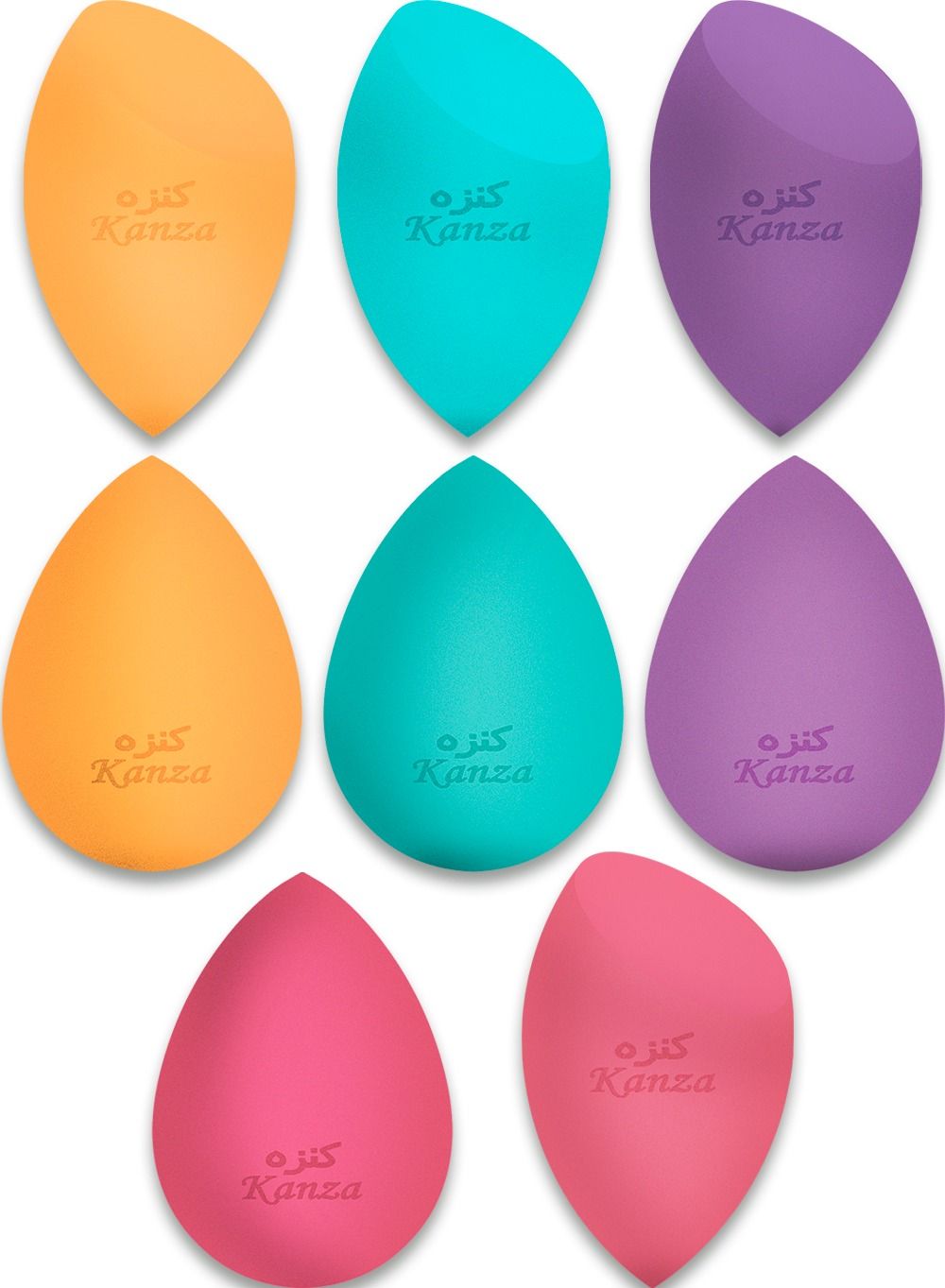 8 pcs Dry and Wet Use Makeup Sponge Set Multicolor Soft Beauty Sponge Makeup Sponge Blender Cosmetic Foundation Sponge Set