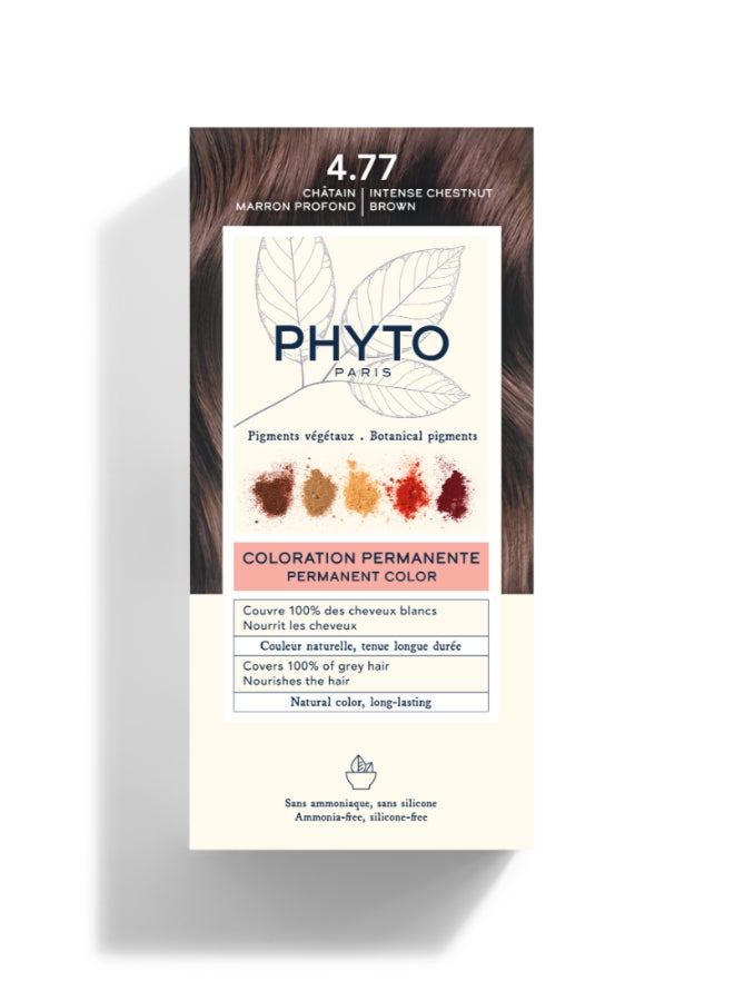 Phyto PhytoColor Permanent Hair Color Kit, Shade 4.77 Intense Chestnut Brown, Ammonia-Free Botanical Hair Dye with 100% Grey Coverage - image 2
