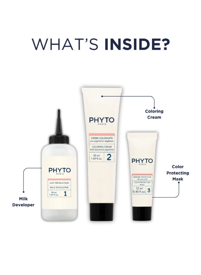 Phyto PhytoColor Permanent Hair Color Kit, Shade 4.77 Intense Chestnut Brown, Ammonia-Free Botanical Hair Dye with 100% Grey Coverage - image 6