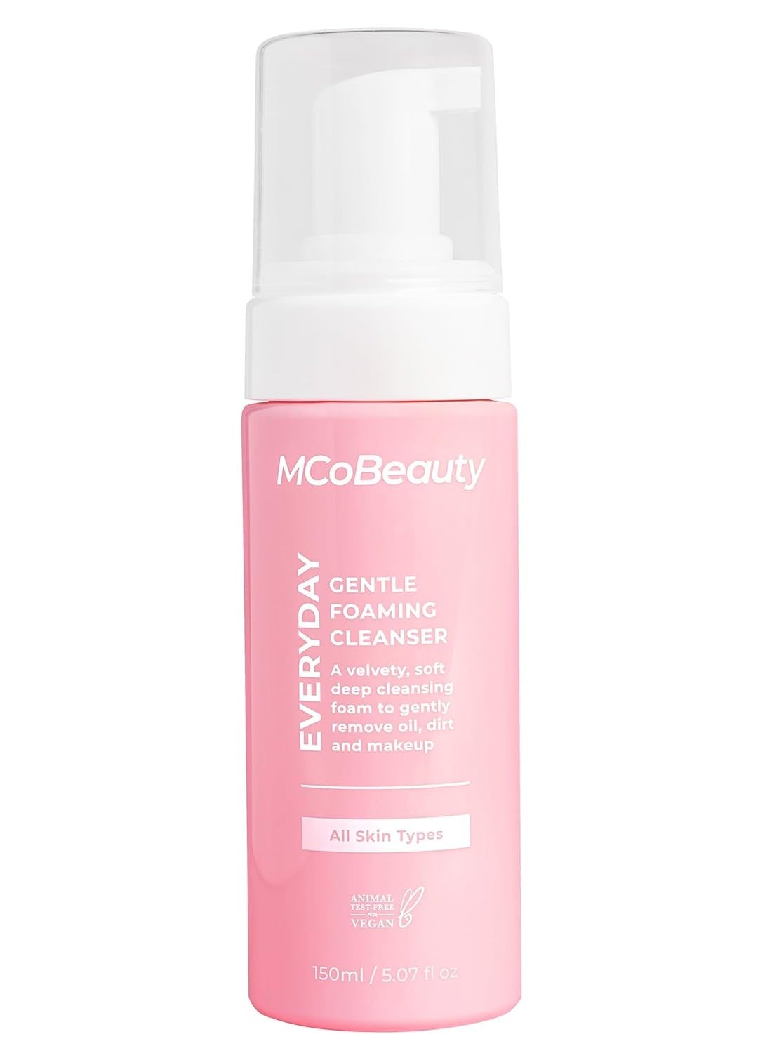MCoBeauty - Everyday Gentle Foaming Cleanser - Lightweight Face Wash with Soothing Botanicals - Removes Makeup, Dirt and Impurities - Vegan, Cruelty Free Skin Care
