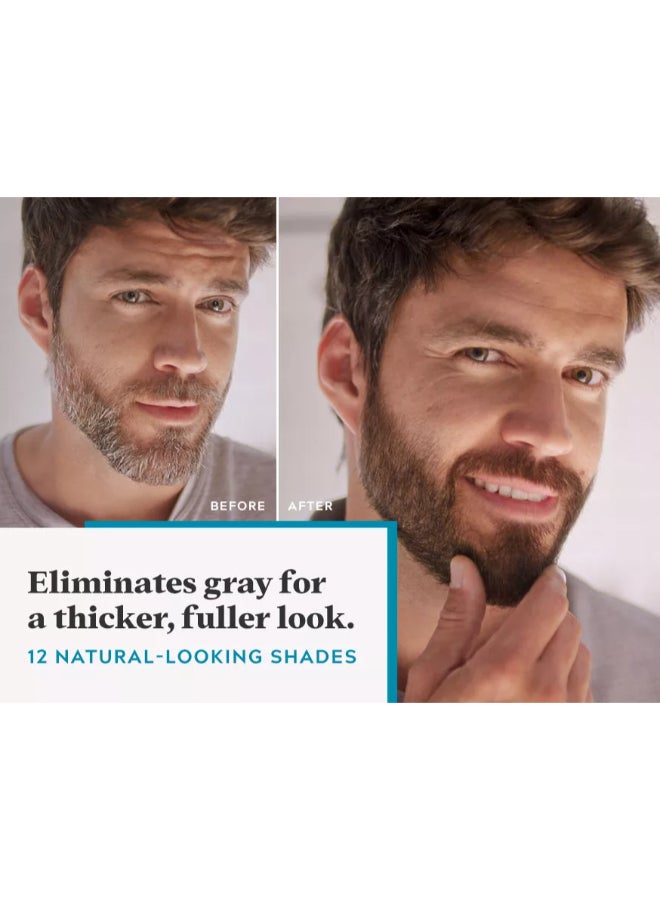 Mustache & Beard – Dark Brown Beard Dye For Men, M-45, Single Use Brush-In Color Gel With Biotin, Coconut Oil, And Aloe For Fuller, Healthier Facial Hair - image 3