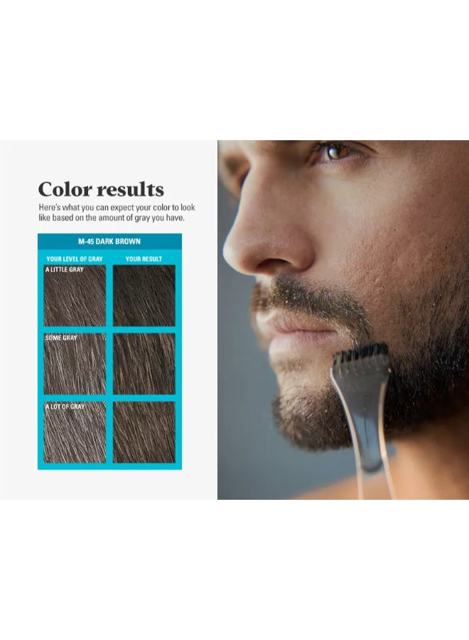 Mustache & Beard – Dark Brown Beard Dye For Men, M-45, Single Use Brush-In Color Gel With Biotin, Coconut Oil, And Aloe For Fuller, Healthier Facial Hair - image 4