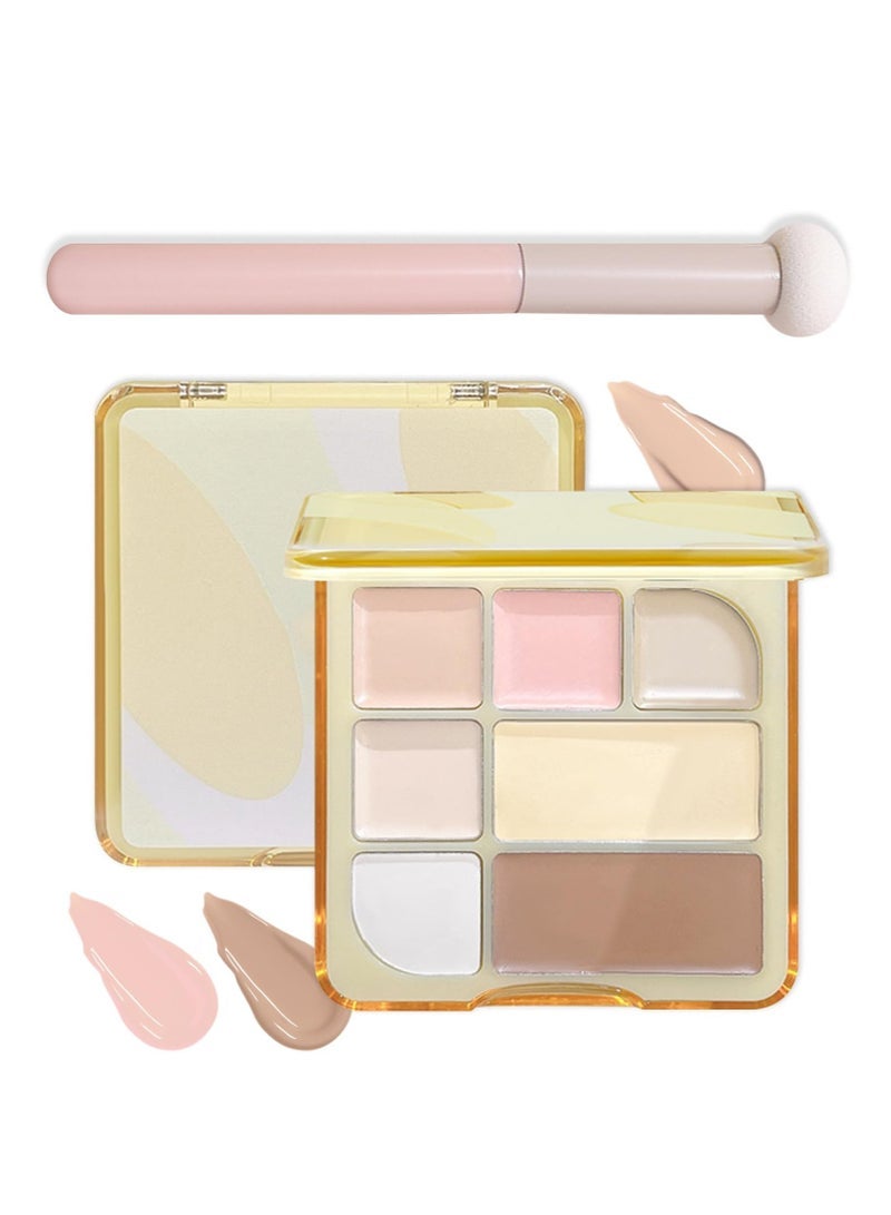 Contour Palette,Concealer Cream Contour Makeup Palette,Contouring Foundation Highlighting Makeup Kit with Brush