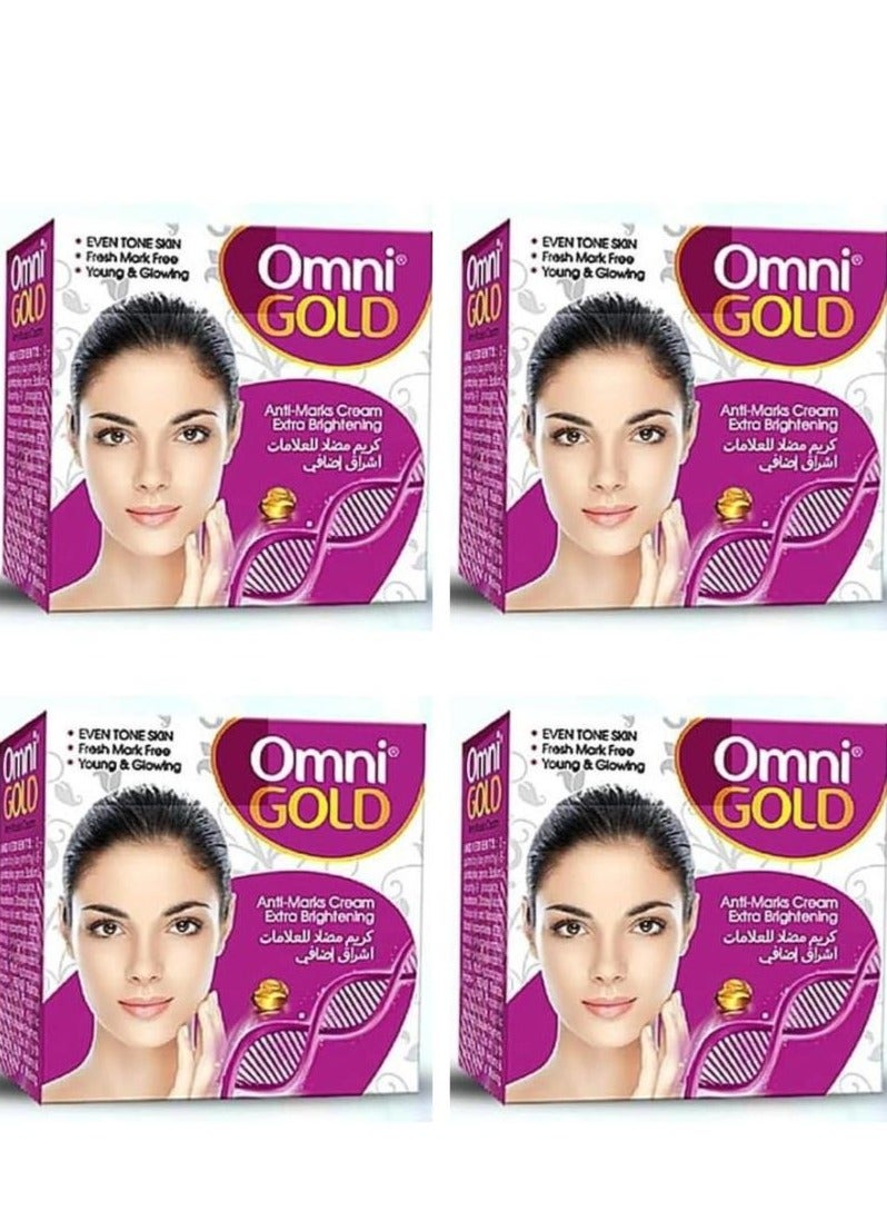 Gold Anti-Marks Cream Extra Brightening Cream 4 Pcs 4*30 g