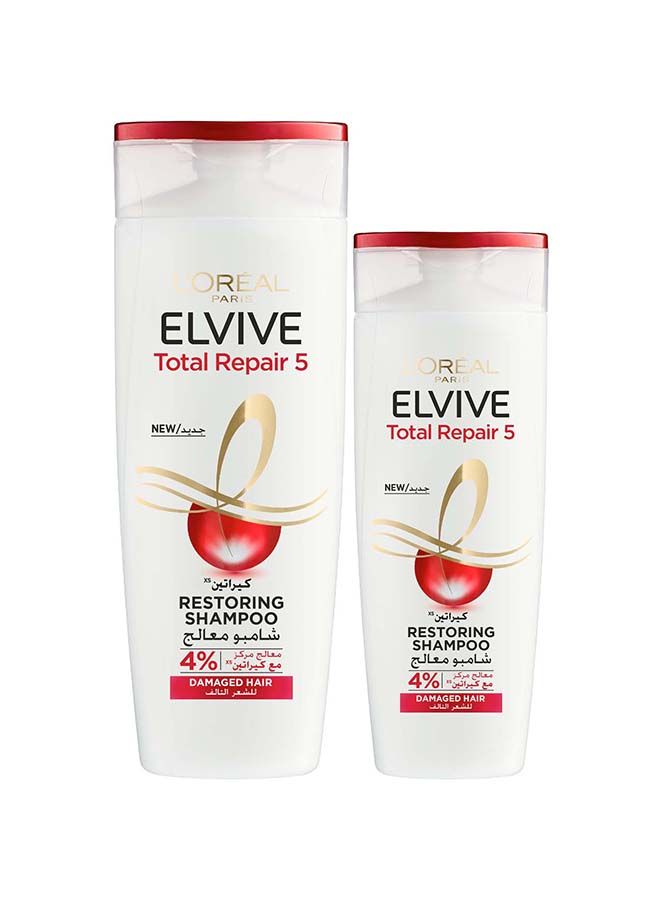Elvive Total Repair 5 Shampoo 600ml + Shampoo 400ml For Normal to Dry Hair