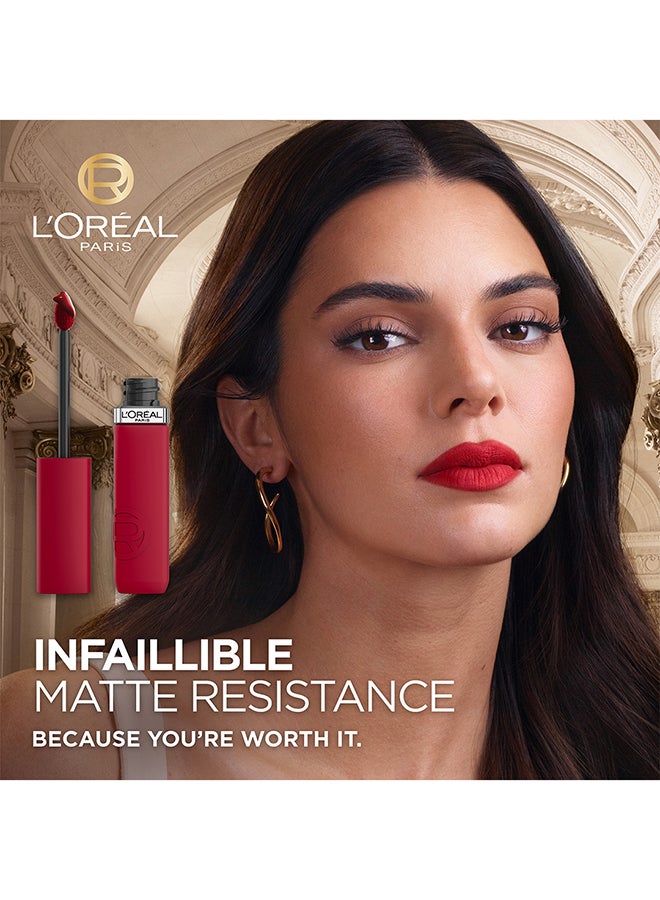 Infaillible Le Matte Resistance Liquid Lipstick Up To 16 Hour Wear, 420 Le Rouge Paris - image 2