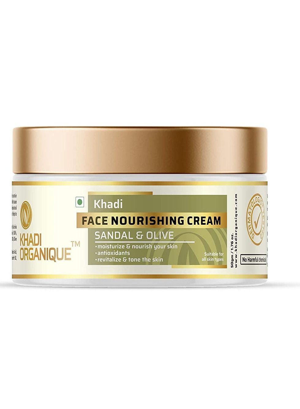 Khadi Organique Sandal & Olive Face Nourishing Cream - 50 gm