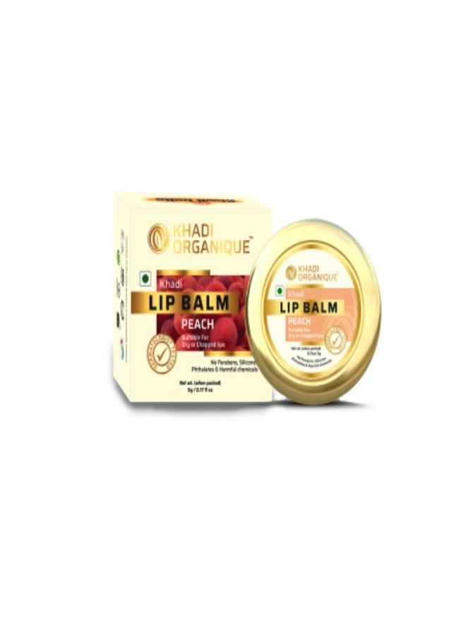 Khadi Organique Pure Natural & Herbal Peach Lip Balm  5g