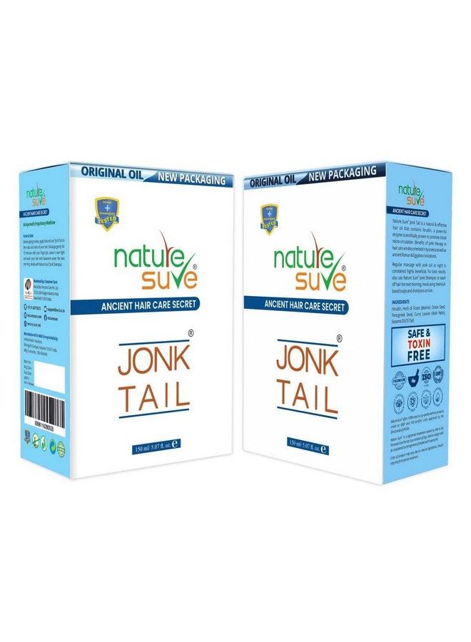 Nature Sure Jonk Tail Hair Oil for Men and Women - 2 Packs (150 ml Each)