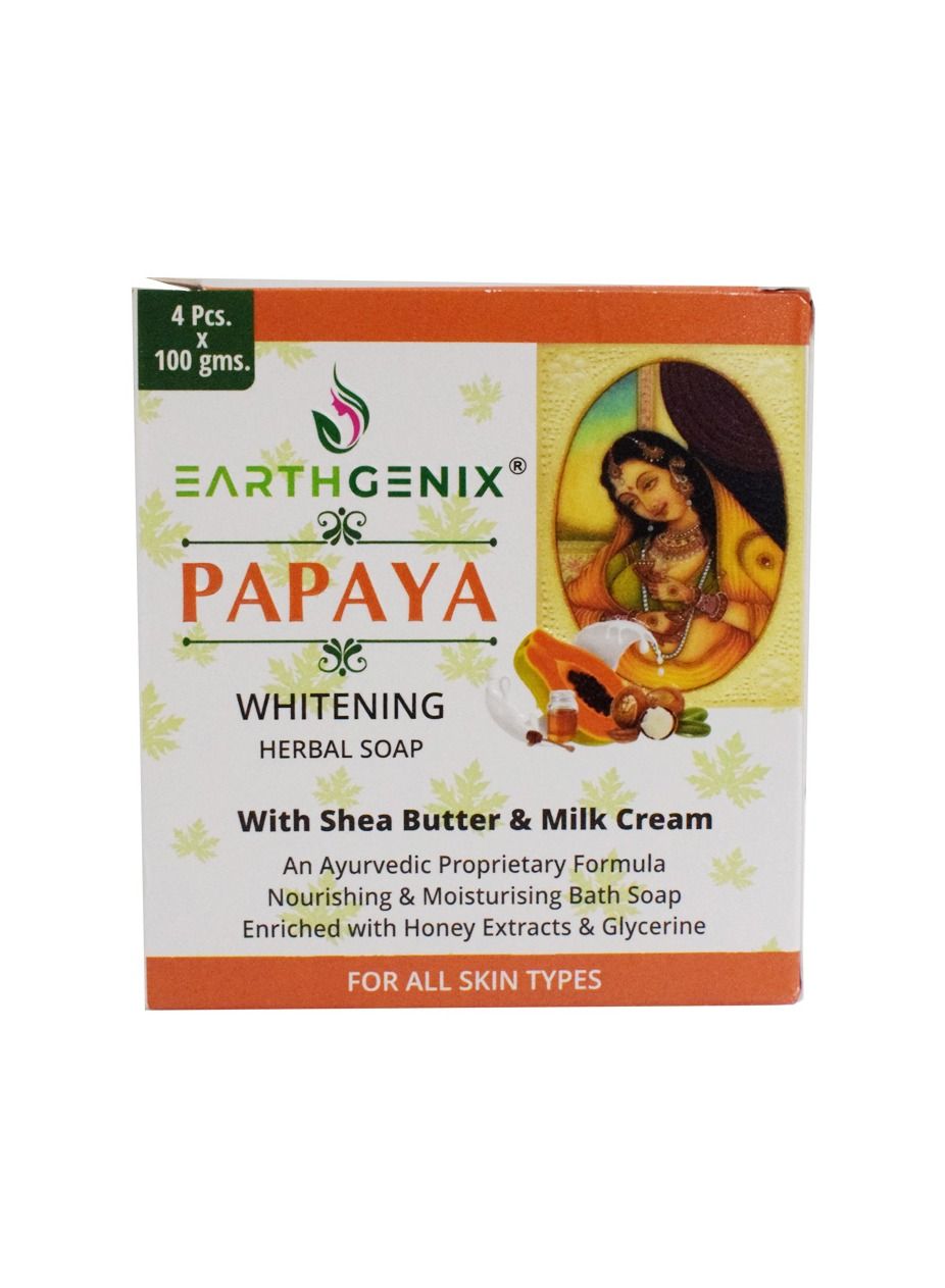Earthgenix Papaya Whitening Herbal Soap 4 x100Gm