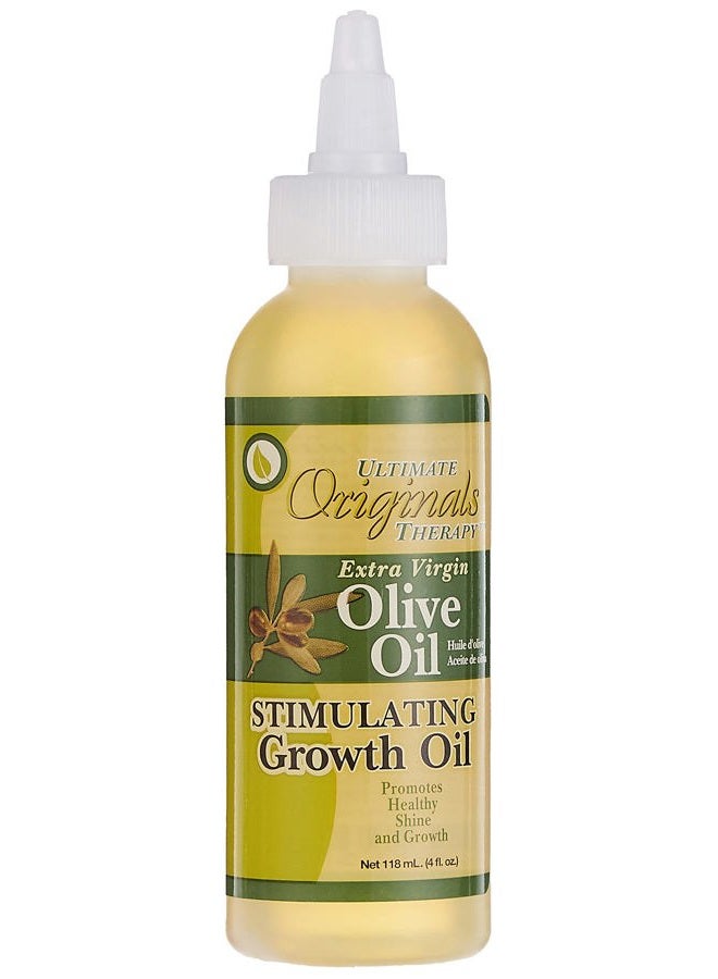 Therapy Extra Virgin Olive Oil Stimulating Growth Oil, Penetrates & Rejuvenates Hair, Skin and Nails, All Day Long Moisturizing & Conditioning, 4oz Bottle