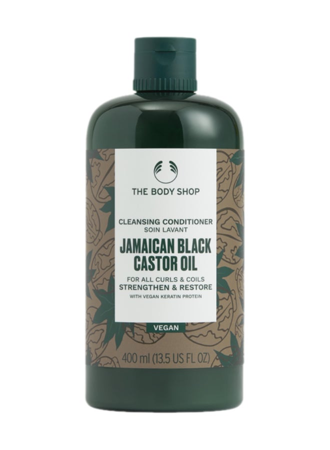 Jamaican Black Castor Oil Cleansing Conditioner – For All Curls & Coils | Cleanse, Replenish & Strengthen | Reduces Frizz & Flyaways | Enriched with Black Castor Oil, Vegan Keratin Protein & Shea Butter, 400 ml