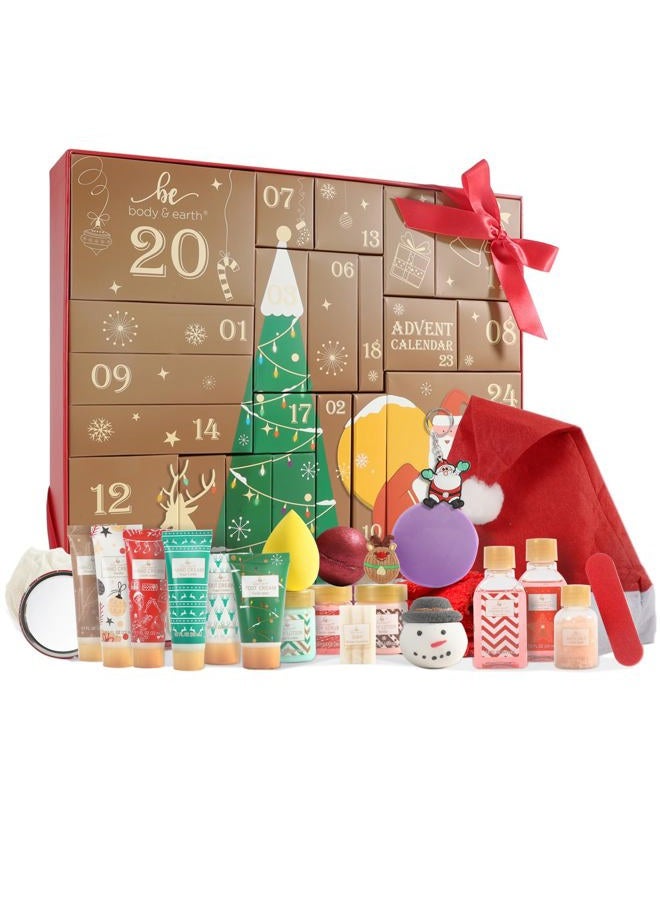 Advent Calendar 2024 BODY & EARTH Holiday Gifts for Women New Year Advent Calendar 24 Days of Beauty Advent Calendar 24PCS 2024 Skincare Advent Calendar