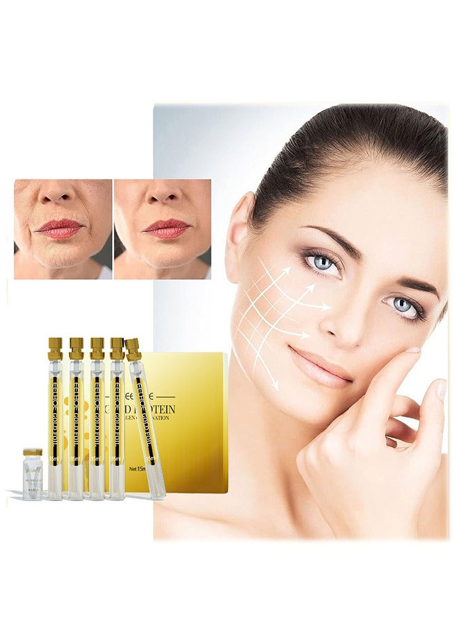 Instalift Protein Thread Lifting Set, Soluble Protein Thread and Nano Gold Essence Combination, Absorbable Collagen Thread for Face Lift, Reverse Collagen Serum for Face, Smoothing Firming Moisturizin