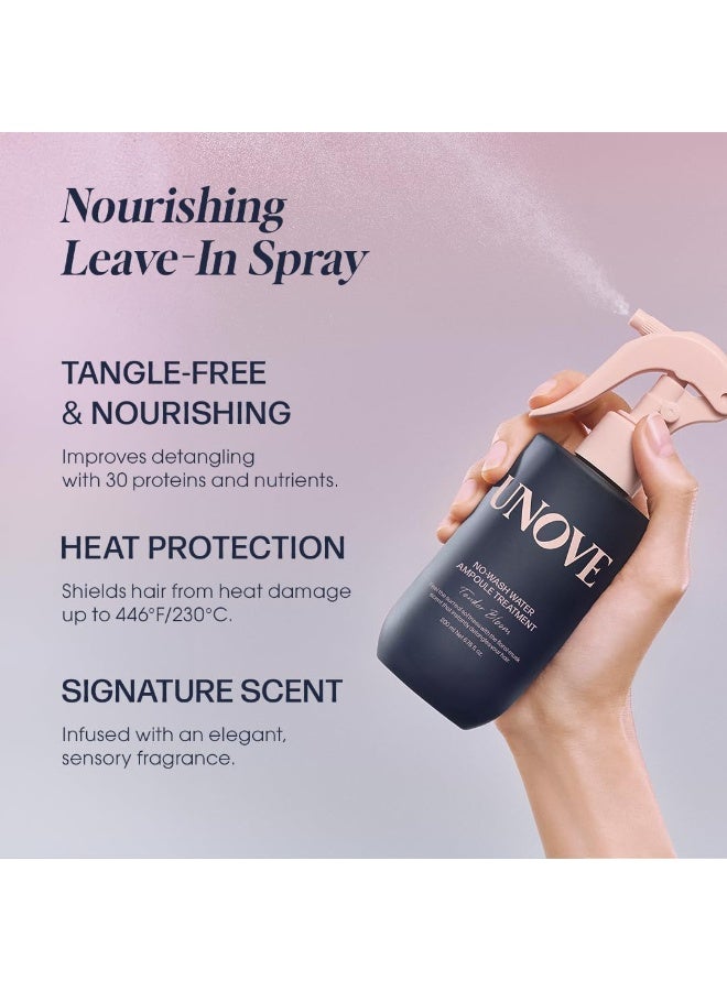 Unove No-Wash Water Ampoule Leave-In Hair Treatment Deep Hydration Frizz Control 200ml - image 2