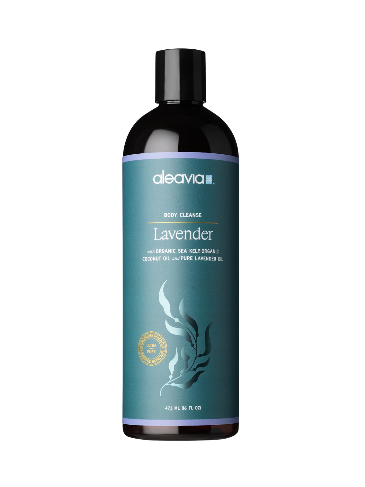 Aleavia Lavender Body Cleanse â€“ Organic & All-Natural Prebiotic Body Wash, Scented with Pure Essential Oils â€“ Nourish Your Skin Microbiome â€“ 16 Oz.