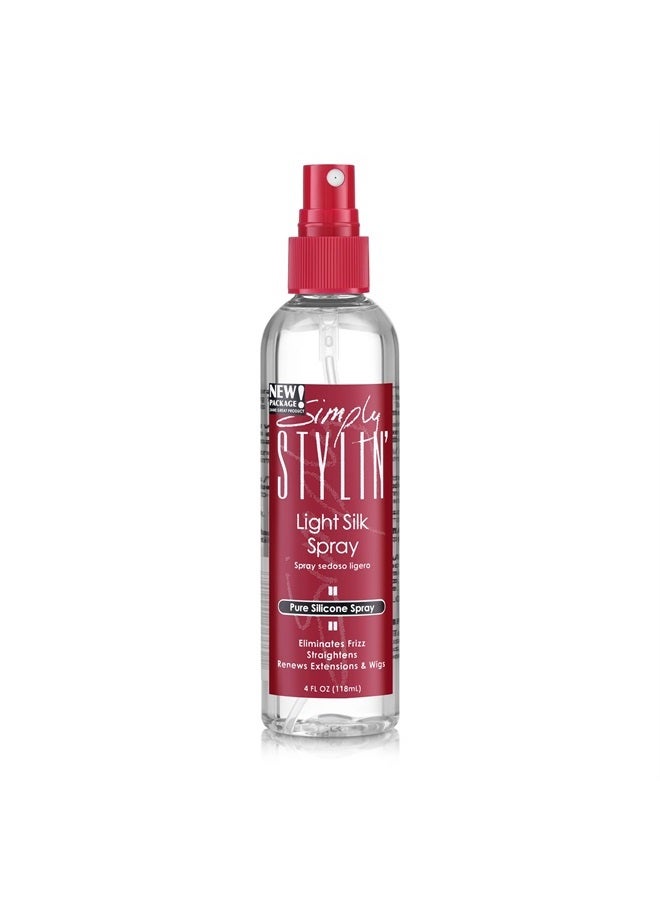 Light Silk Spray - Anti Frizz Hair Pure Silicone Heat Protectant Products for Women Detangler & Synthetic Wig 4 fl oz.