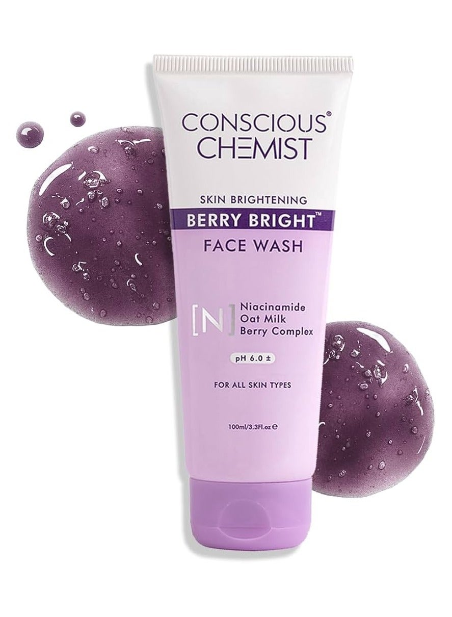 Conscious Chemist Niacinamide Face Wash | 100ml - Berry Bright