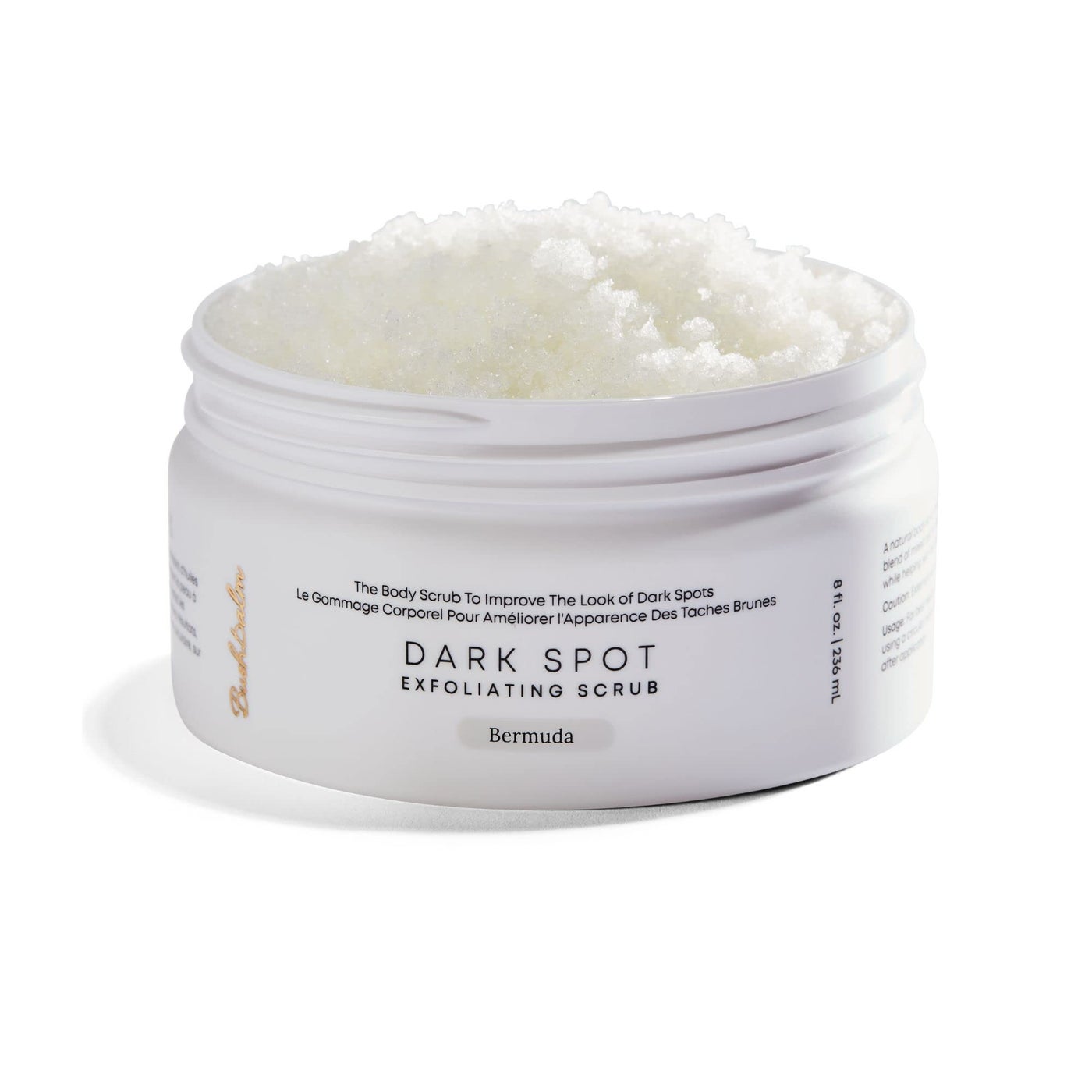 Bushbalm Dark Spot Exfoliating Scrub â€“ Pre-Shave Sugar Scrub for Dark Spots, Hyperpigmentation, Razor Bumps & Dry Skin â€“ Gently Buffs & Soothes Sensitive Skin - Bermuda 236 ml