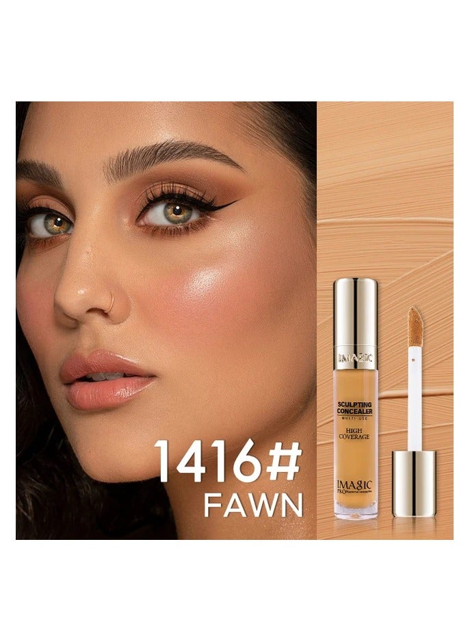 IMAGIC 6 Colors Sculpting Concealer Palette | Full-Coverage, Multi-Use Cream Concealer | Contour, Highlight & Correct for Flawless Skin (FAWN)