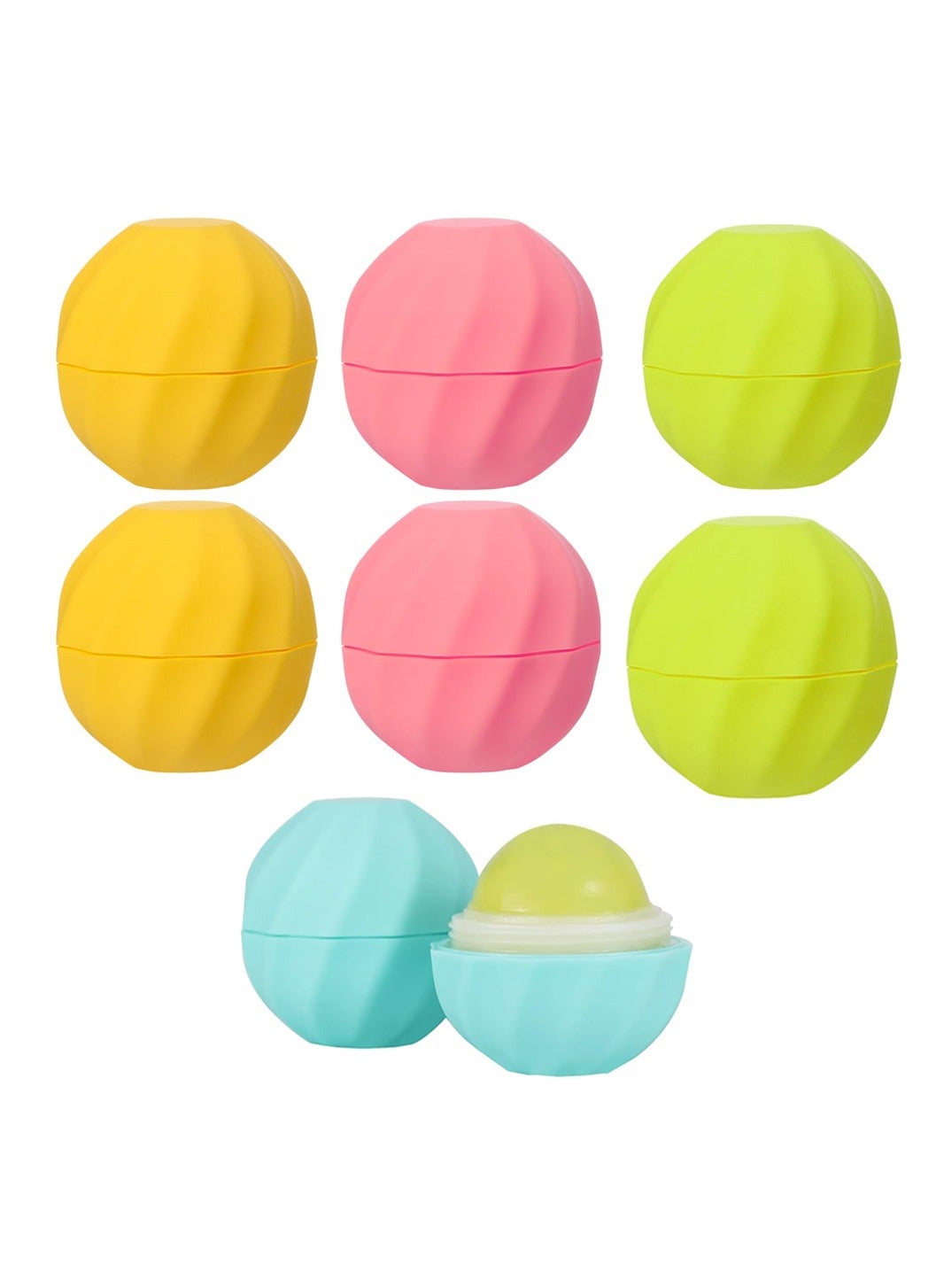 0.24oz/7g Empty Lip Balm Sphere Containers, Set of 8 Screw Cap Lipstick Tubes/Chapstick Tubes/Chapstick Holder/Refillable Lipstick Balm Tubes for Lip Gloss