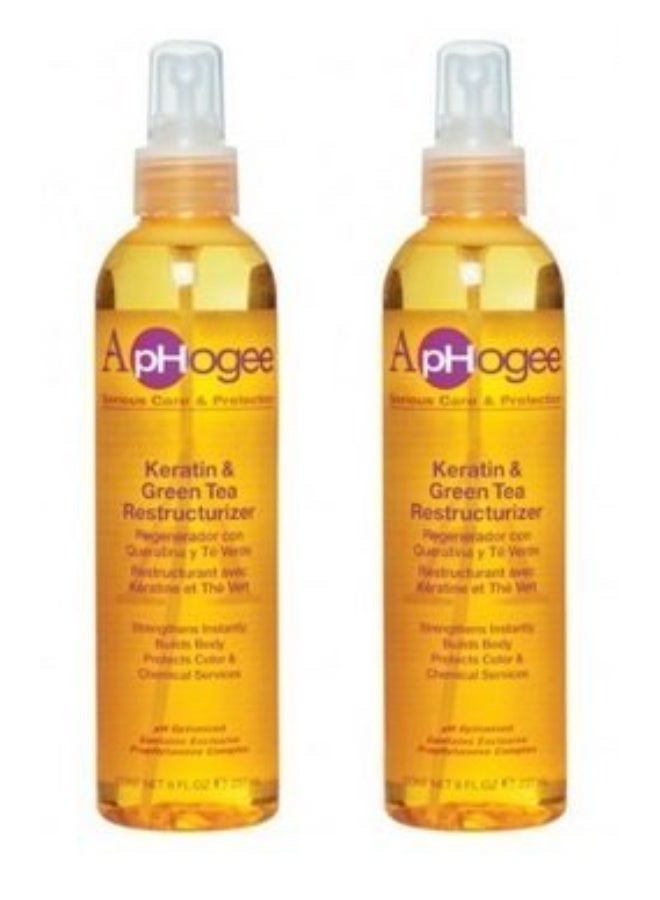 ApHogee Keratin and Green Tea Restructurizer 2 Pack of 8 fl. oz by Aphogee