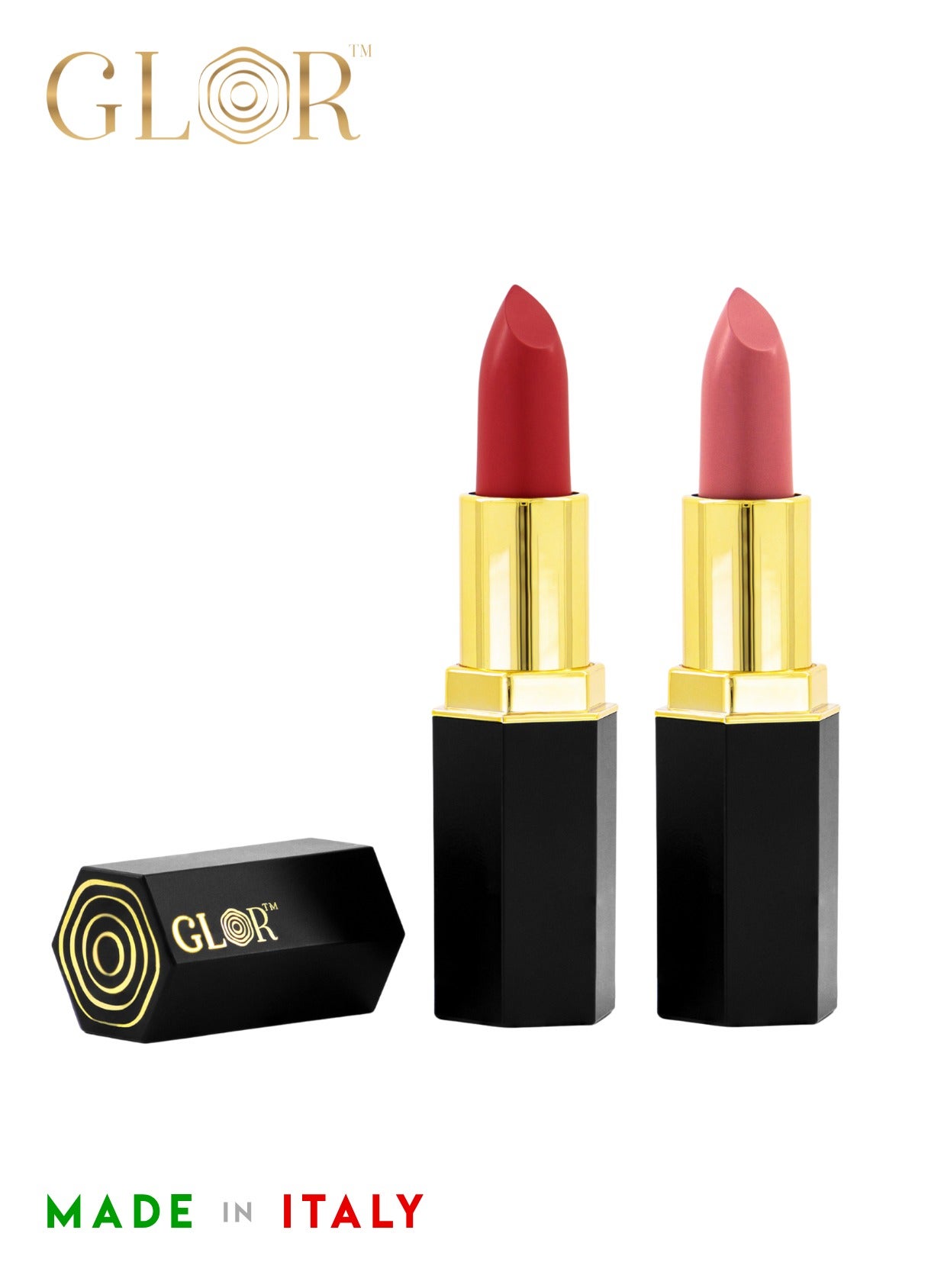 Glor Endless Charm Lipstick– Intense Long-Lasting Color, Luxurious Moisture, Ultra-Creamy Formula for Beautiful Lips-Voila + Whispering Rose