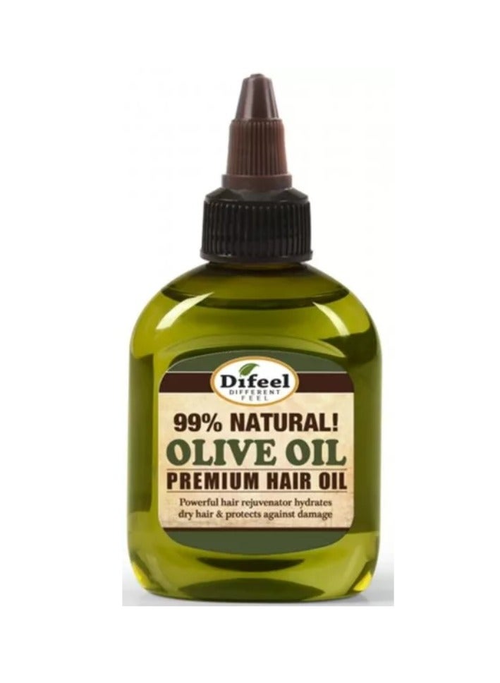 99% Natural Olive Premium Hair Oil Powerful Hair Rejuvenator Hydrate Dry Hair and Protect Against Damages 75ml