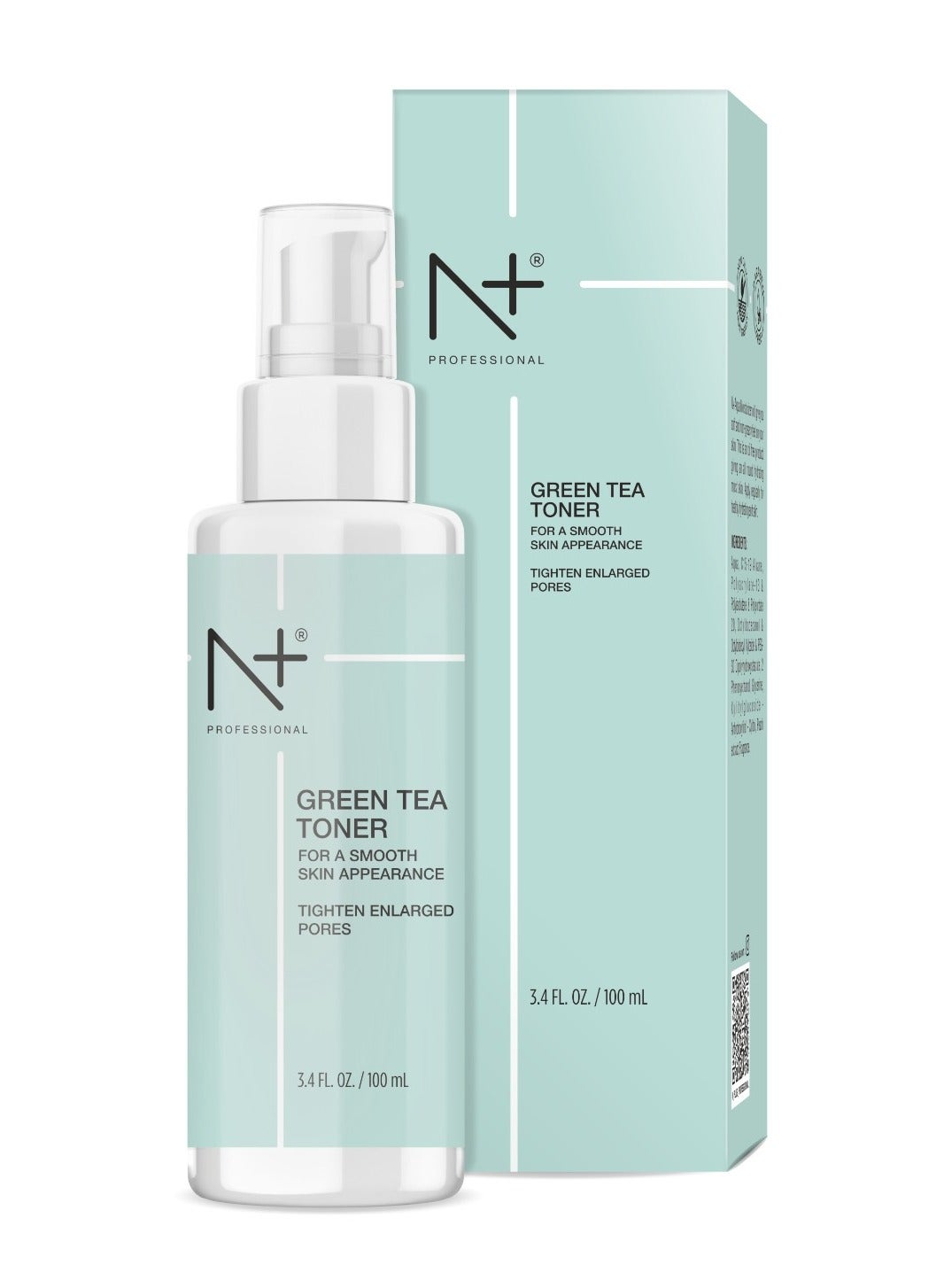 N PLUS N Plus Professional Green Tea Toner For Face, For Tighten Enlarged Pores, Paraben Free,100ml