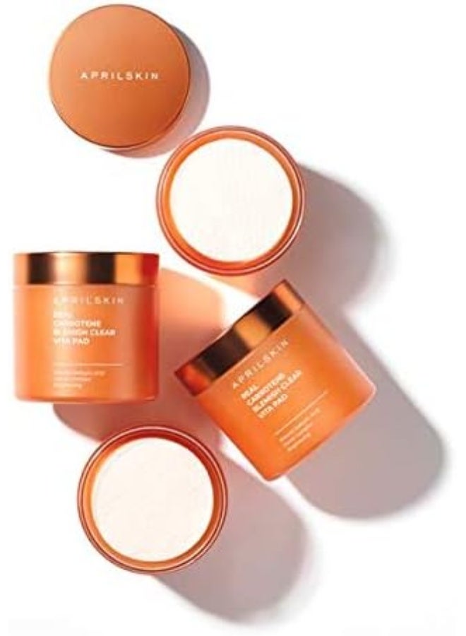 April Skin Carrotene Clarifying Vita Exfoliating Toner Pads BHA Pore Care 60 Pads - image 5