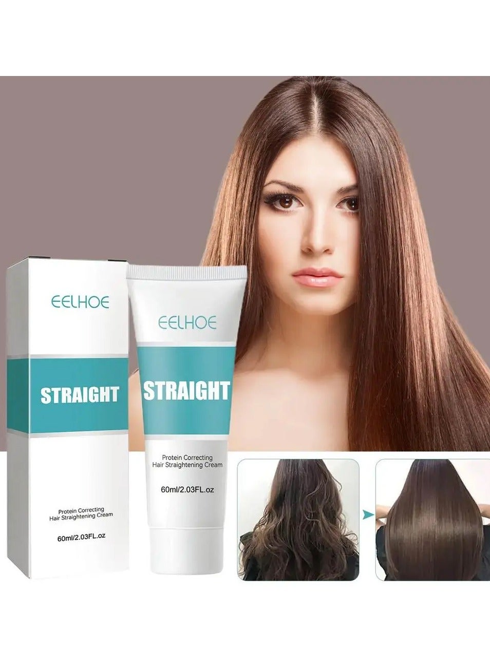 Professional Hair Straightening Cream,Hair Gloss and Silk,Hair Straightening Treatment,Hair Protein Correcting,Permanent Hair Straightening,Hair Cream