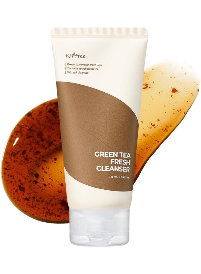 ISNTREE Green Tea Fresh Cleanser 120ml 4.06 fl.oz Mild Face Cleanser | Korean Skin Care for Oily Combination Skin moisture barrier oil moisture balance