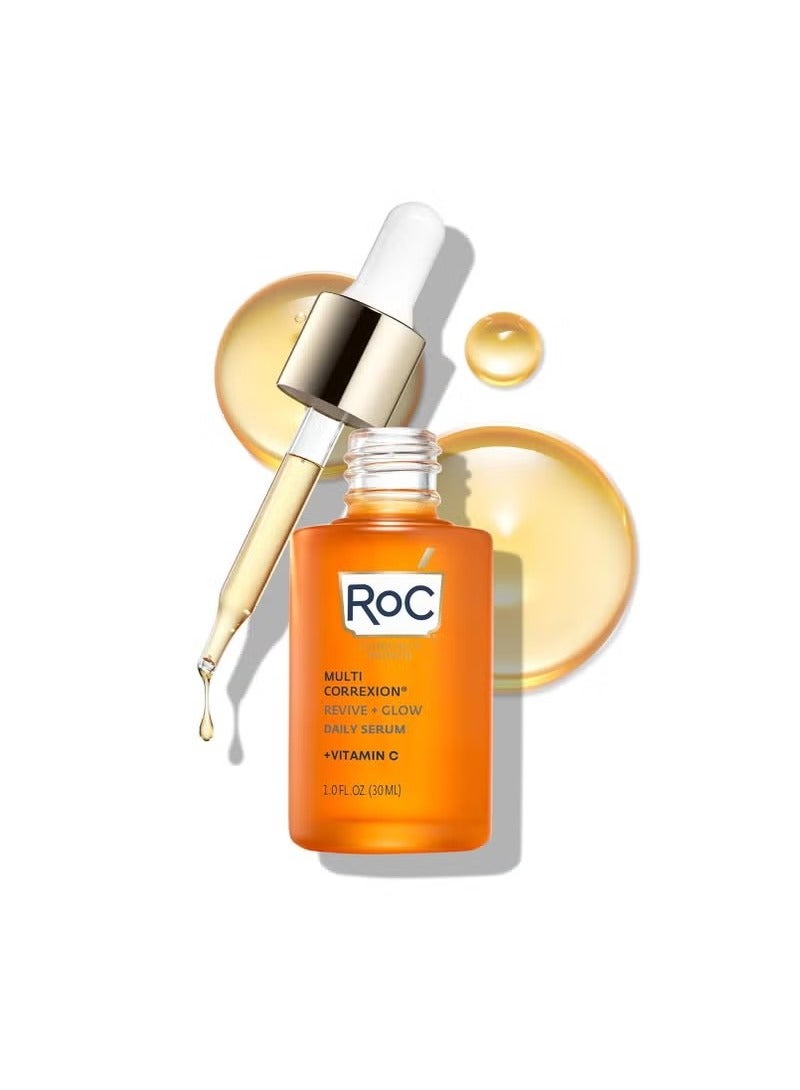 Multi Correxion Revive + Glow 10% Active Vitamin C Serum for Face, Daily Anti-Aging Wrinkle and Skin Tone Skin Care Treatment, Brightening Serum, 1 Fluid Ounce