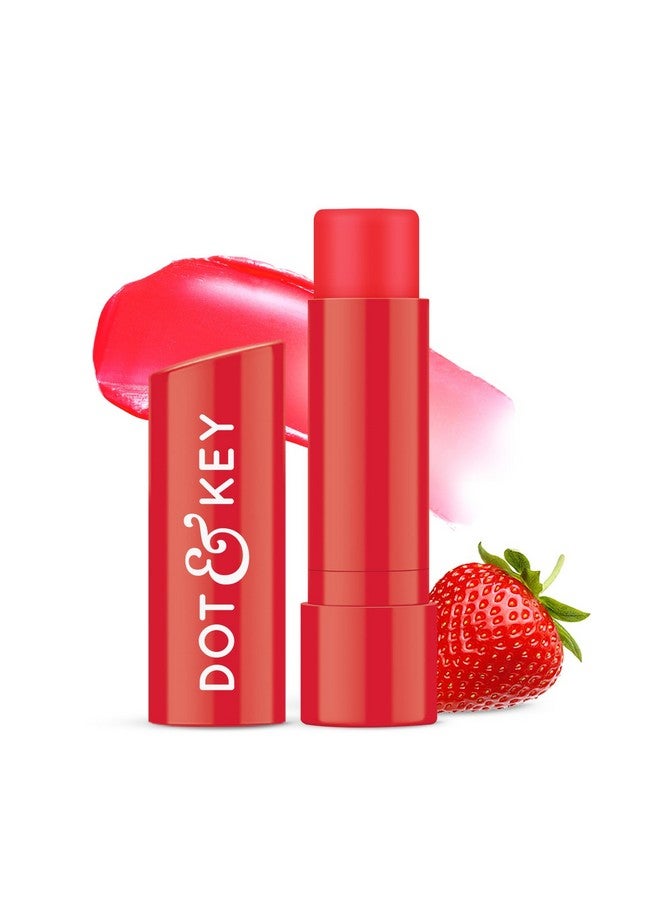 Dot & Key Barrier Repair Hydrating Lip Balm SPF 50 | Strawberry Red | Repairs Damaged Lip Barrier | High Tinted | 4.5 gm