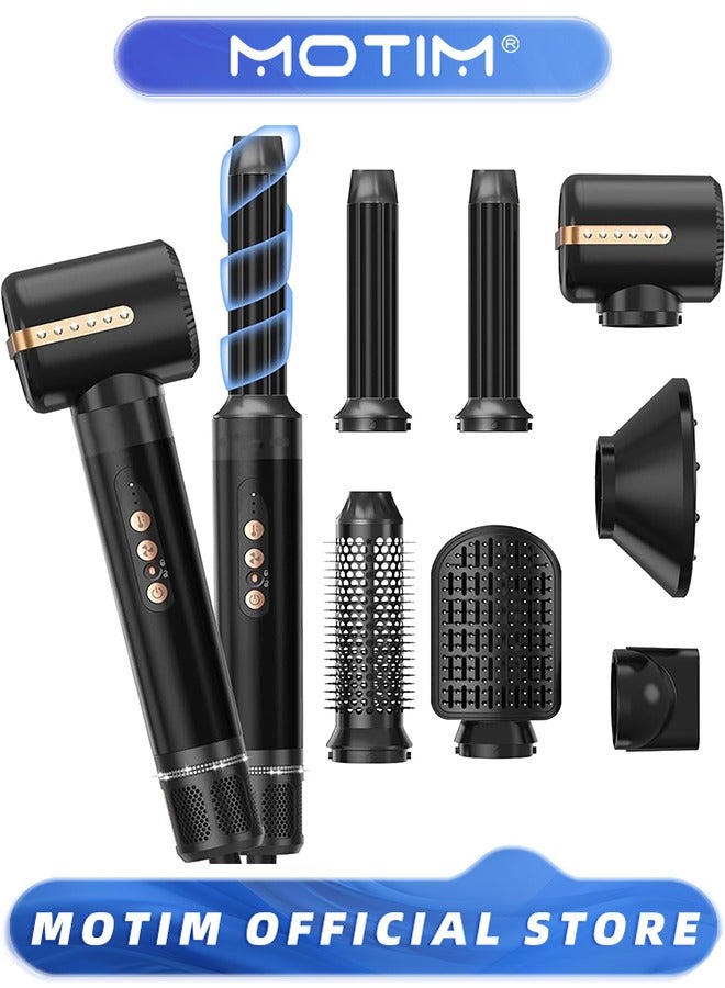 Hair Dryer Brush Blow Dryer 110000 RPM Hot Brush Auto Air Curler for Blow Out Magic Styler, Black