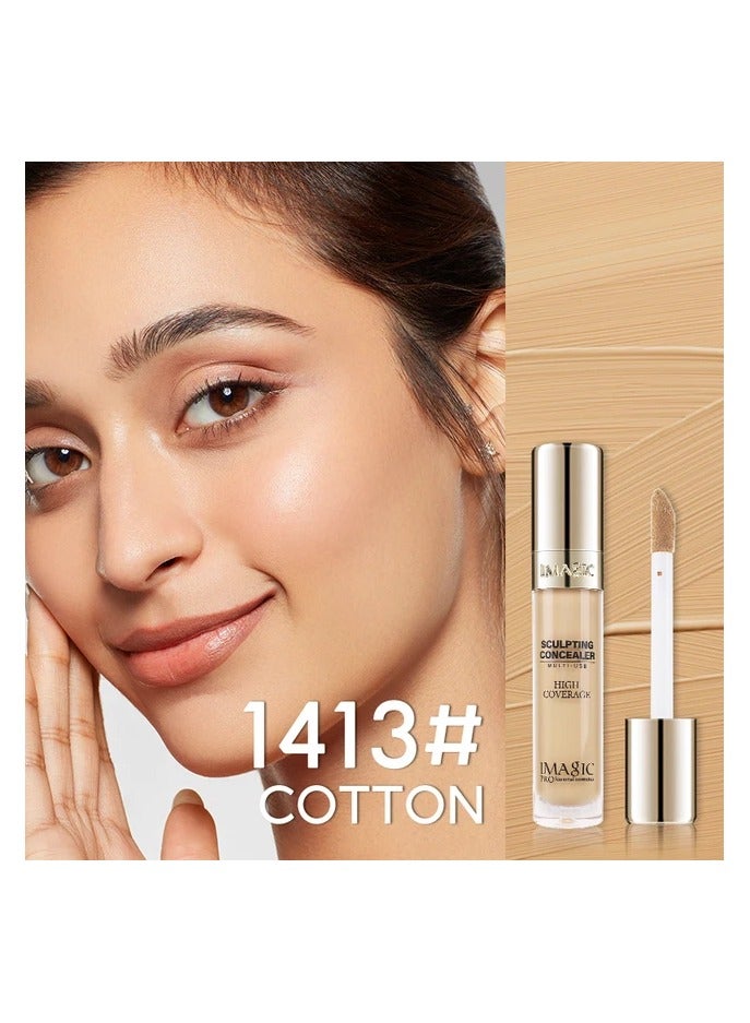IMAGIC 6 Colors Sculpting Concealer | Full-Coverage, Multi-Use Cream Concealer | Contour, Highlight & Correct for Flawless Skin (COTTON)